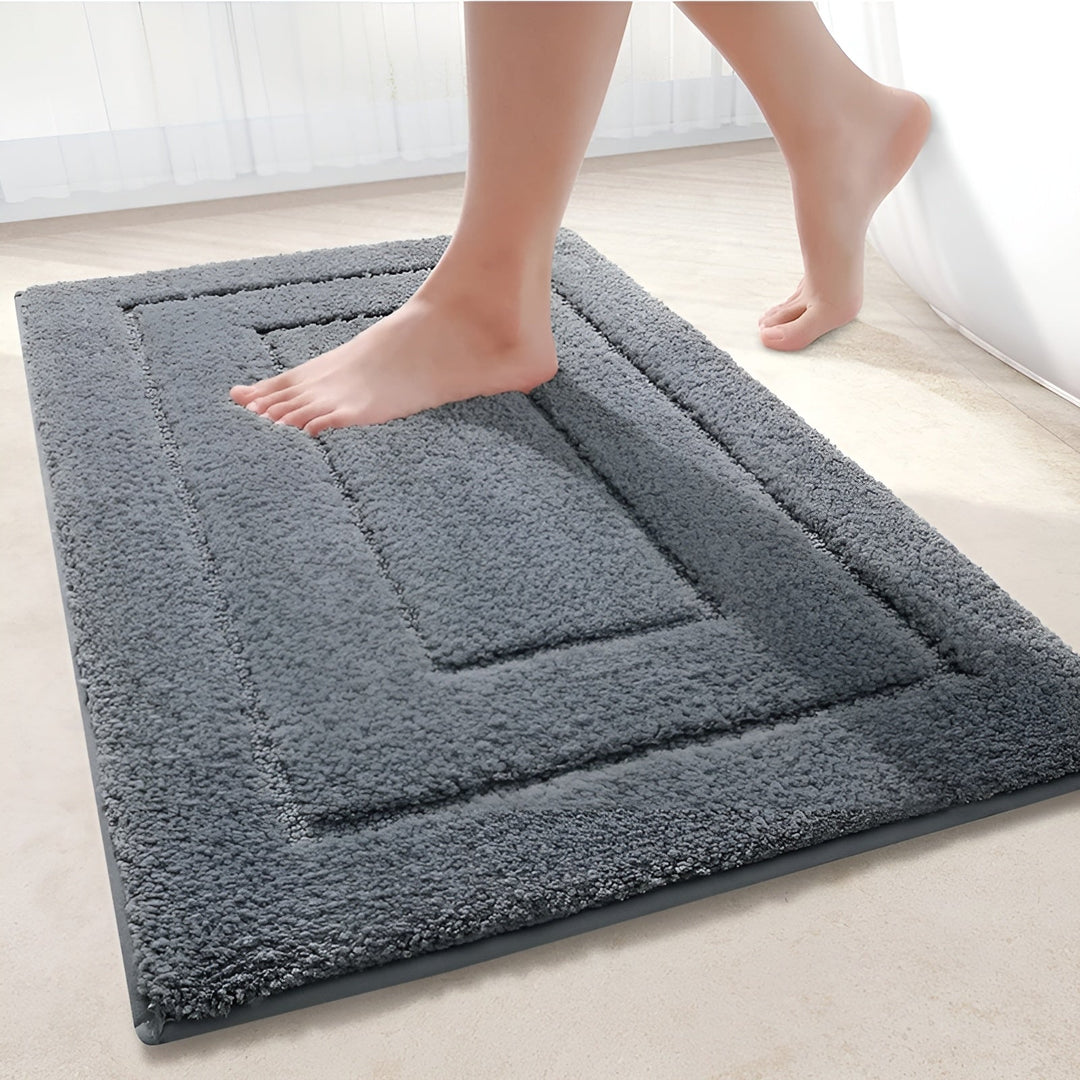 BowLift | Microfiber Bath Mat | Non-Slip & Washable for Bathroom