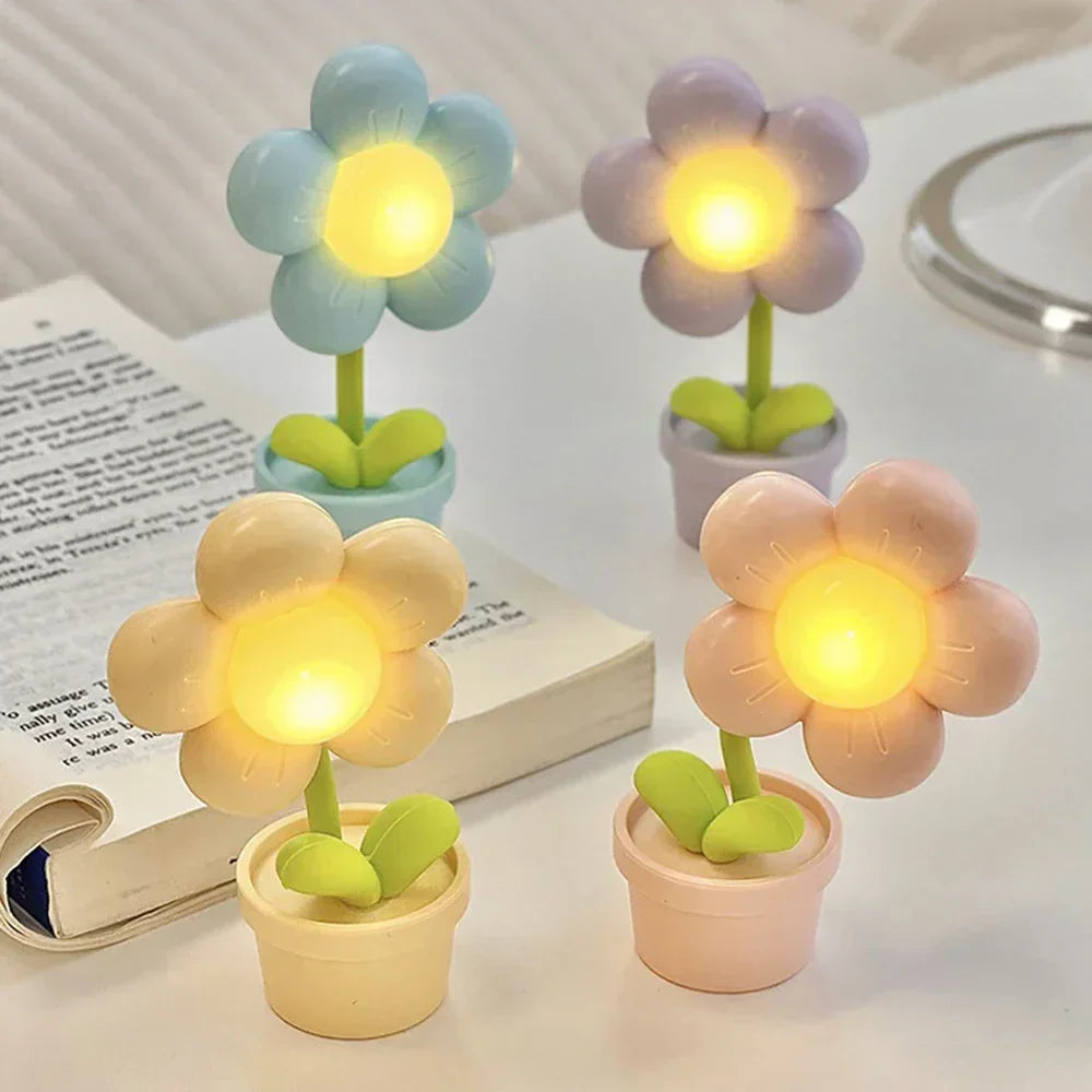 Small Flower Soothing Table Lamp - BlossomGlow | Bowlift