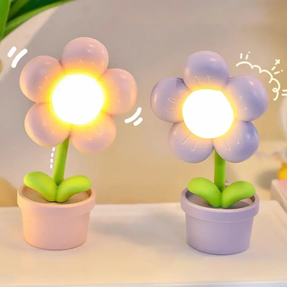 Small Flower Soothing Table Lamp - BlossomGlow | Bowlift