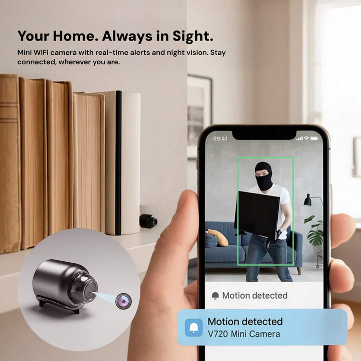 Mini Wireless Hidden Camera with Audio for Home Surveillance