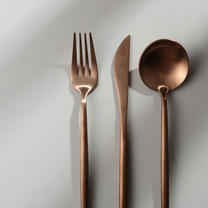 BowLift | Minimalist Luxury Cutlery Set – 20 pieces, Titanium & Stainless Steel