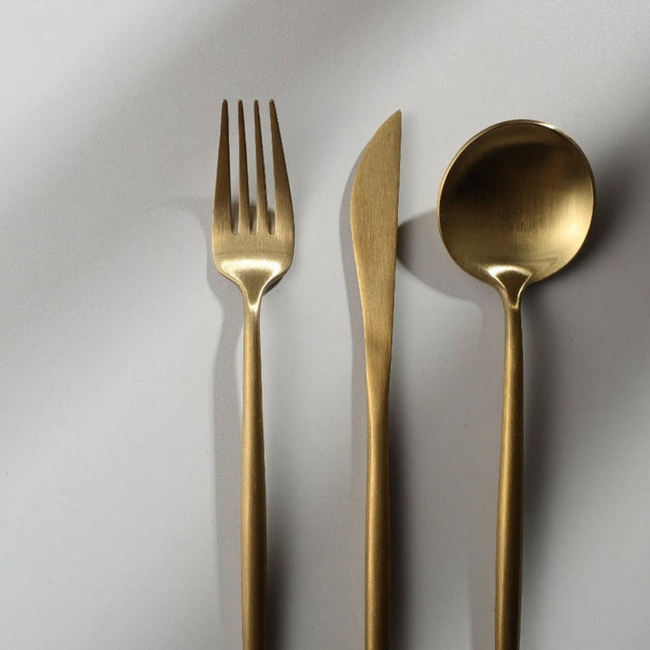 BowLift | Minimalist Luxury Cutlery Set – 20 pieces, Titanium & Stainless Steel