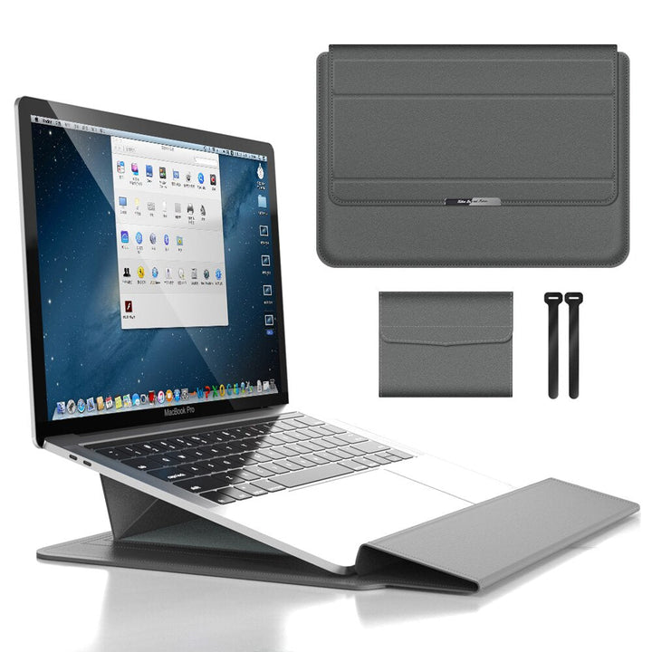 BowLift | 3-in-1 Waterproof Laptop Sleeve with Shockproof Design and Accessory Storage - Elegant MacBook Case for Travel and Office