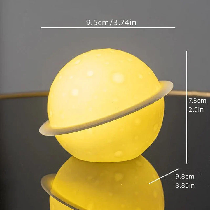 BowLift | AstroLume Astronaut Sculpture with Planet Night Light | Modern Decorative Highlight | Environmentally Friendly PVC & ABS | 9.8 x 12.1 cm