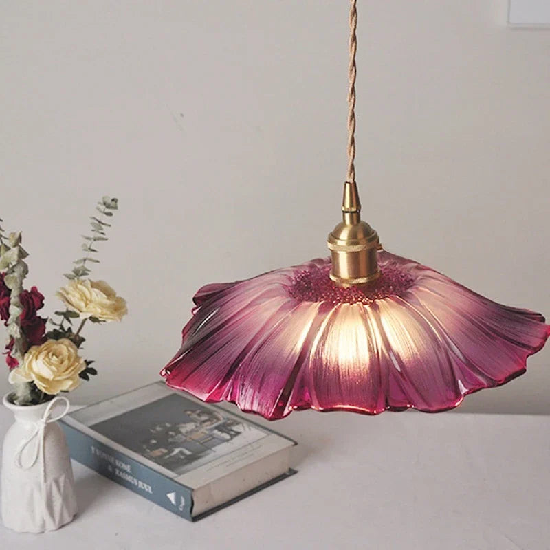 Modern Flower Pendant Light | Designer Hanging Lamp for Dining Room & Living Room | Bowlift