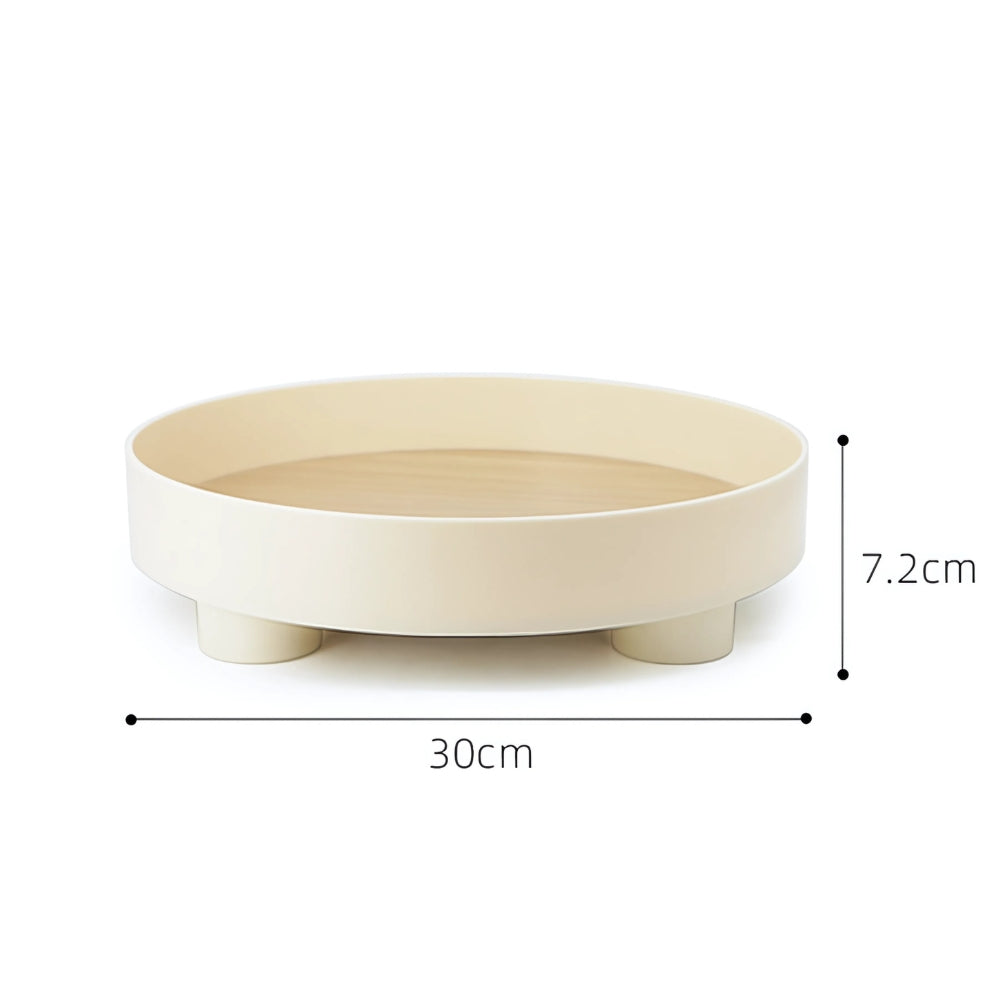BowLift | Modern Round Wooden Barbara Tray
