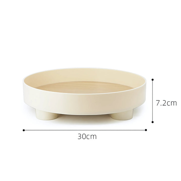 BowLift | Modern Round Wooden Barbara Tray