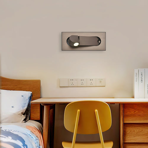 BowLift | LED Bedside Lamp LUMEVIA | 3 Light Colors | Aluminum Alloy | Ø19 cm x H8 cm | With Push Button