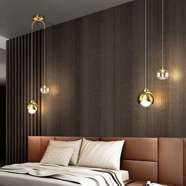 BowLift | Modern Crystal Pendant Light | Elegant Hanging Lamp for Living Spaces