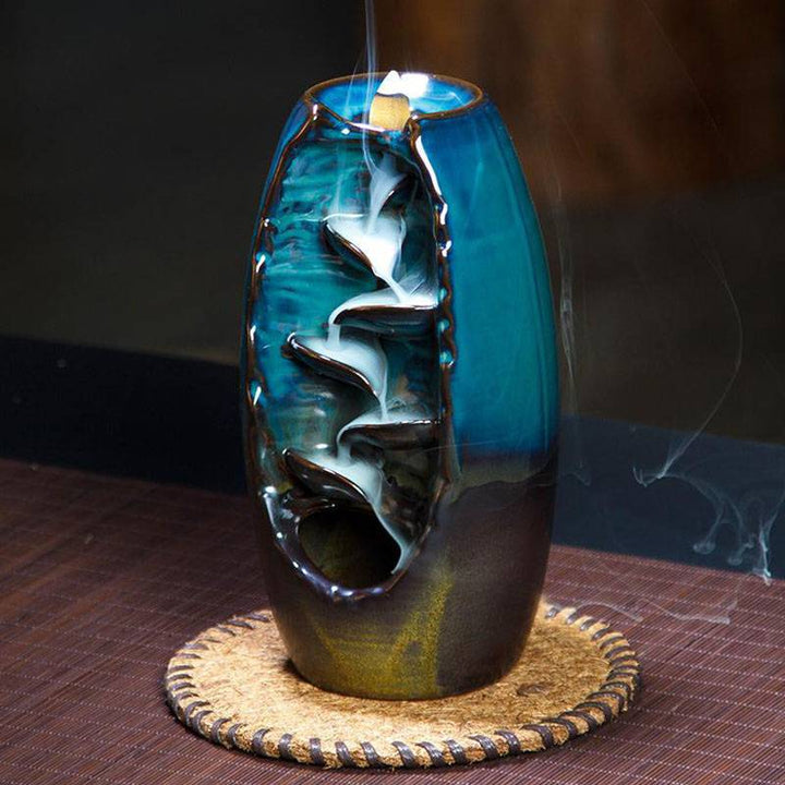 SerenityFlow – Calming Incense Waterfall with Elegance Bowlift
