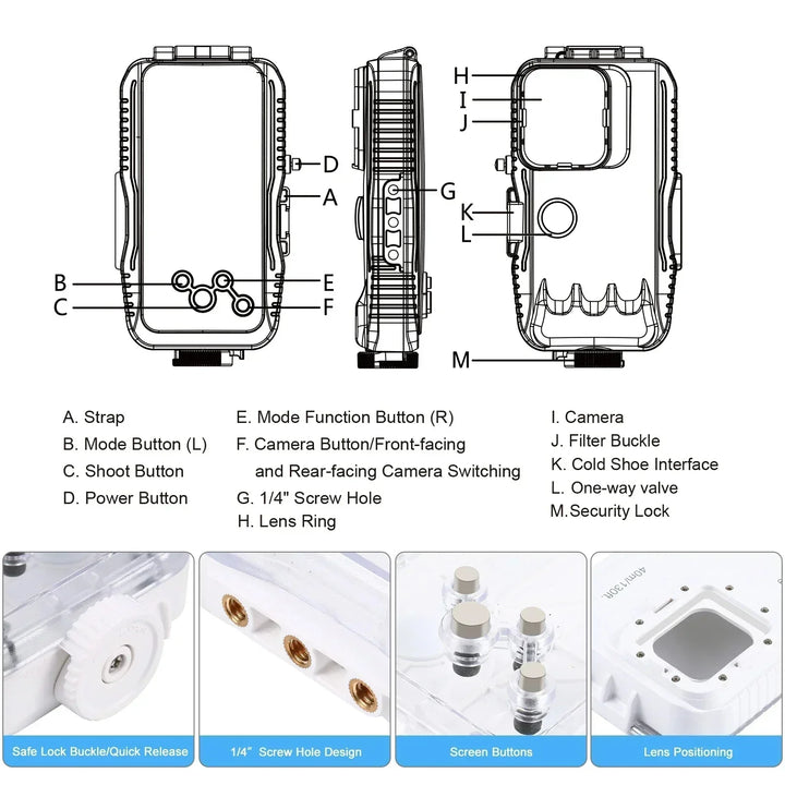 BowLift | 40 Meter Sealed Waterproof iPhone Case