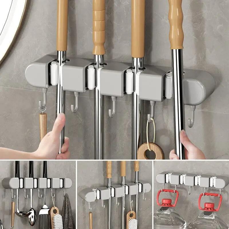 BowLift | Multifunctional Mop Holder with Hooks