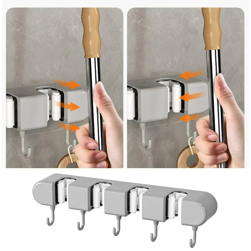 BowLift | Multifunctional Mop Holder with Hooks