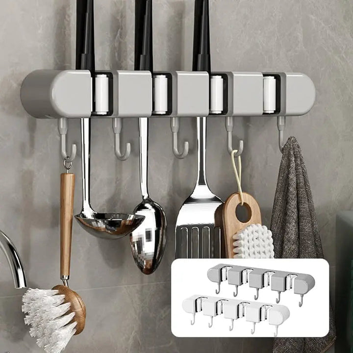 BowLift | Multifunctional Mop Holder with Hooks
