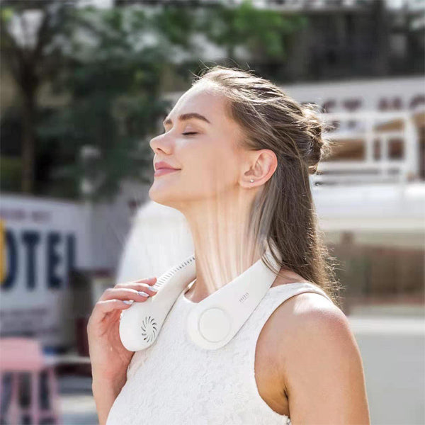 BowLift | Portable Neck Fan with Adjustable Speeds – Ergonomic, Lightweight Design for Hands-Free Cooling, Long Battery Life