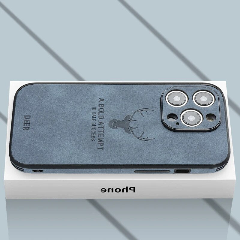 BowLift | Deer - Luxury Leather iPhone Case with Stylish Design and Shockproof Protection