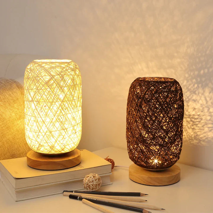 BowLift | Nightstand Lamp Rattan Brown