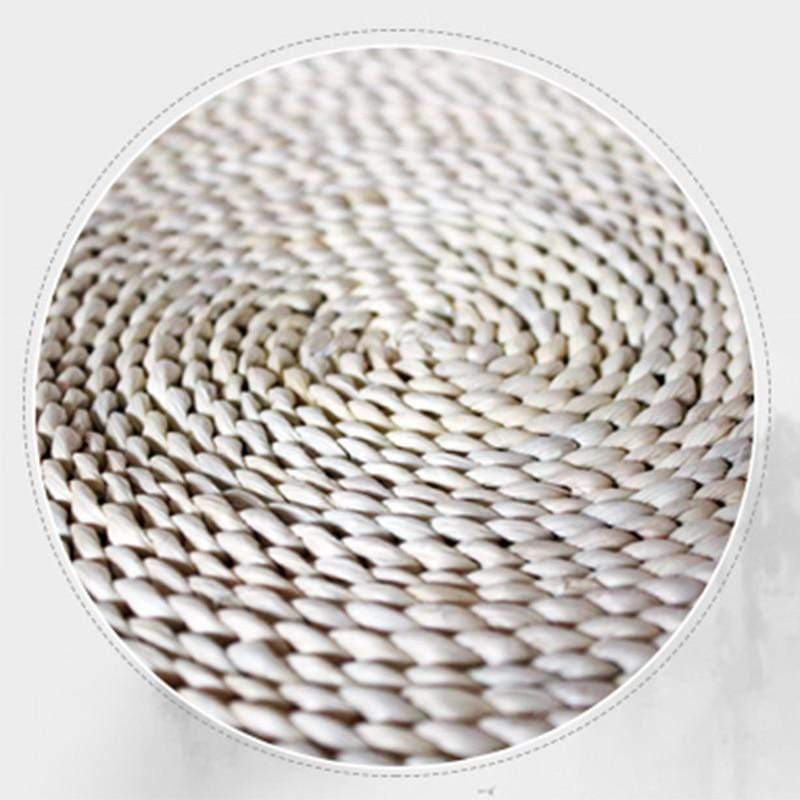 Natural tatami straw floor cushion bowlift
