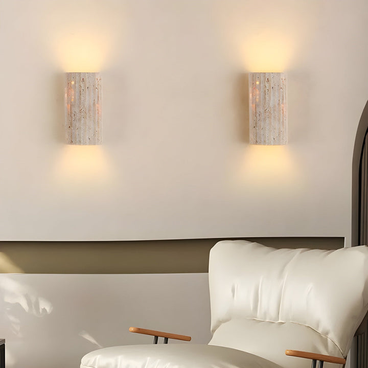 BowLift | Natural Stone Wall Light | Elegant LED Wall Lamp Indoor