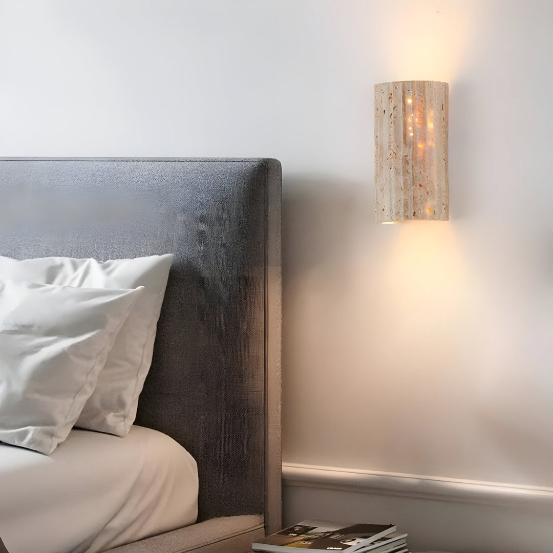 BowLift | Natural Stone Wall Light | Elegant LED Wall Lamp Indoor