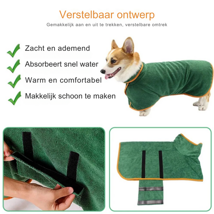 BowLift | Dog Towel Robe for Dogs – Quick-Drying Adjustable Dog Blanket, Comfortable and Stylish Bathrobe for All Sizes