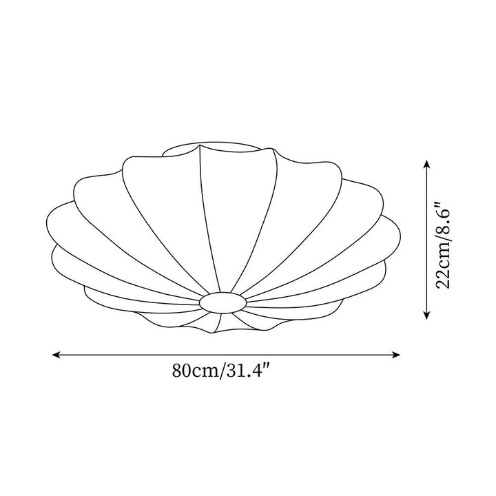 BowLift | Shell-shaped Fabric Ceiling Lamp Elegant Design