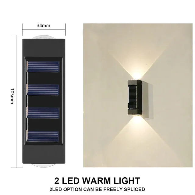 BowLift | LUMIX | New Solar Wall Lighting for Outdoors | Waterproof LED Solar Lamp for Ambient Garden Light