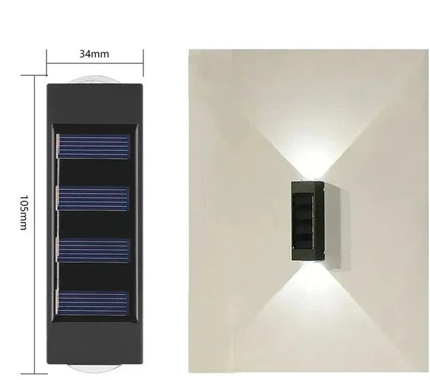 BowLift | LUMIX | New Solar Wall Lighting for Outdoors | Waterproof LED Solar Lamp for Ambient Garden Light