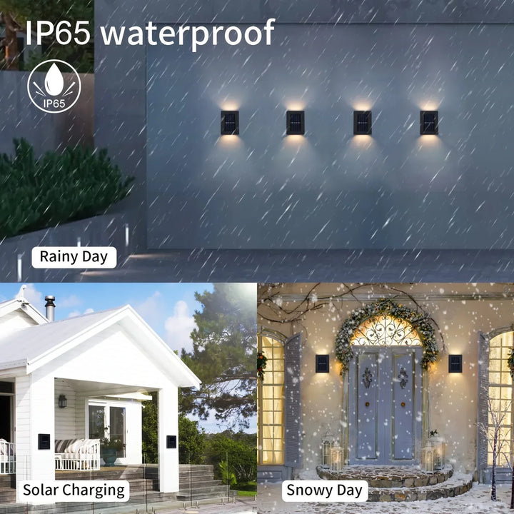 BowLift | LUMIX | New Solar Wall Lighting for Outdoors | Waterproof LED Solar Lamp for Ambient Garden Light