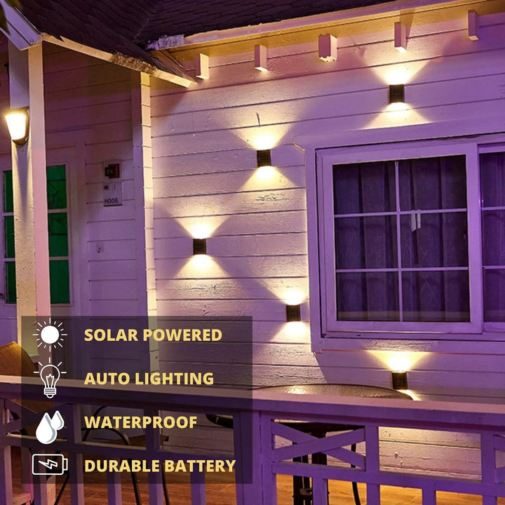 BowLift | LUMIX | New Solar Wall Lighting for Outdoors | Waterproof LED Solar Lamp for Ambient Garden Light