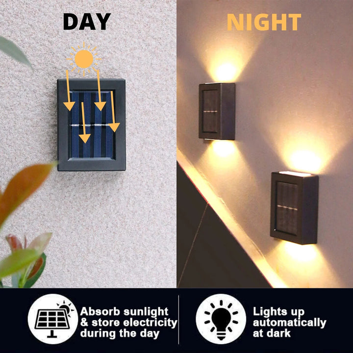 BowLift | LUMIX | New Solar Wall Lighting for Outdoors | Waterproof LED Solar Lamp for Ambient Garden Light