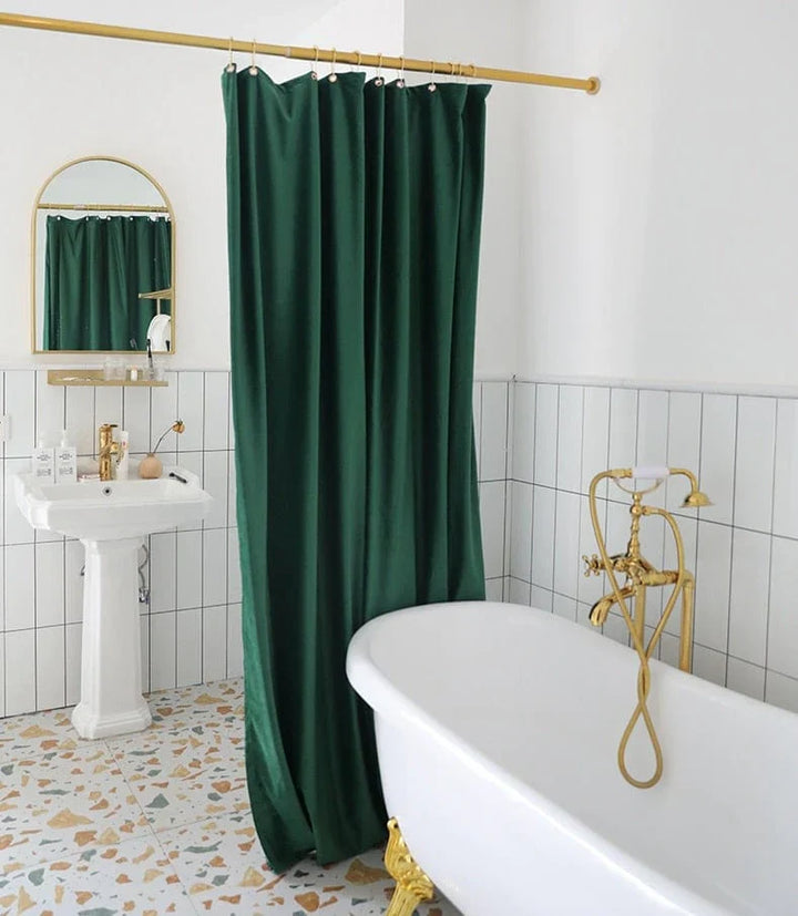 Nordic Velvet Shower Curtain Bowlift