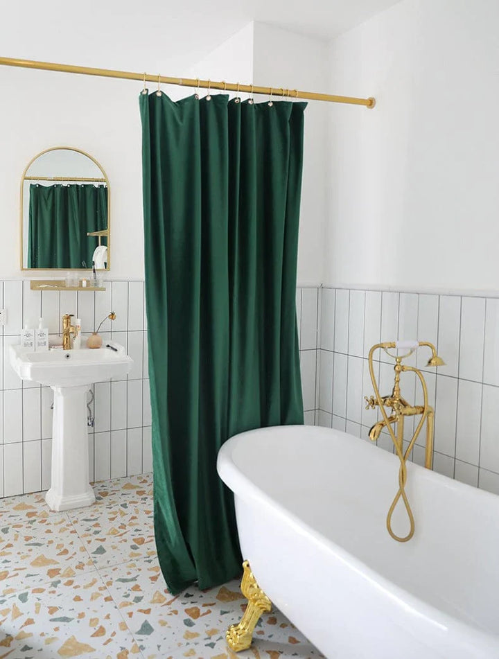 Nordic Velvet Shower Curtain Bowlift