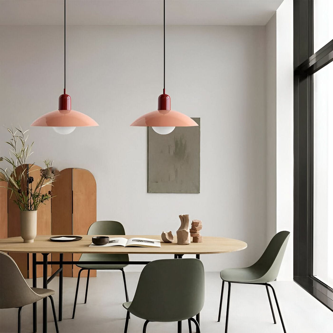 BowLift | Modern Macaron Bauhaus Pendant Light – Iron Shade