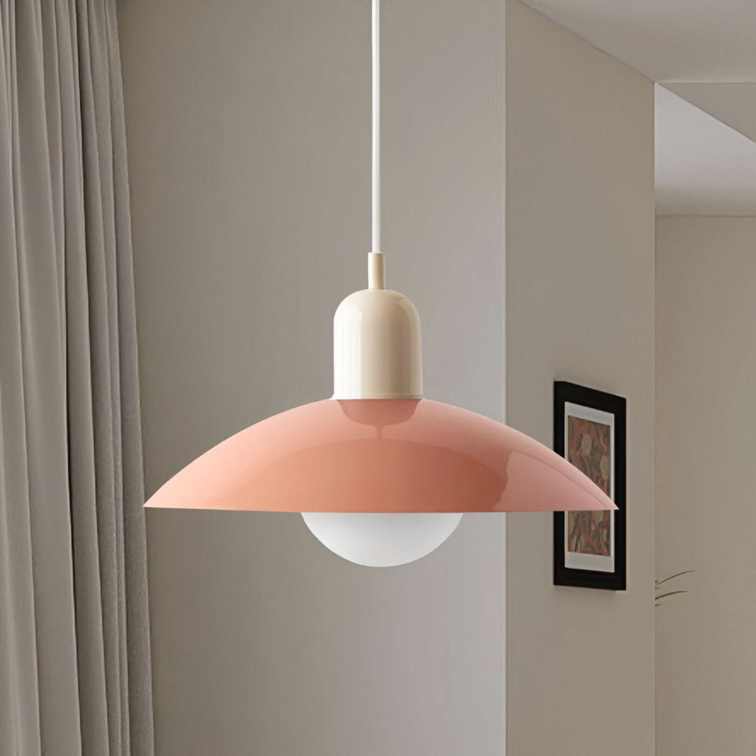 BowLift | Modern Macaron Bauhaus Pendant Light – Iron Shade