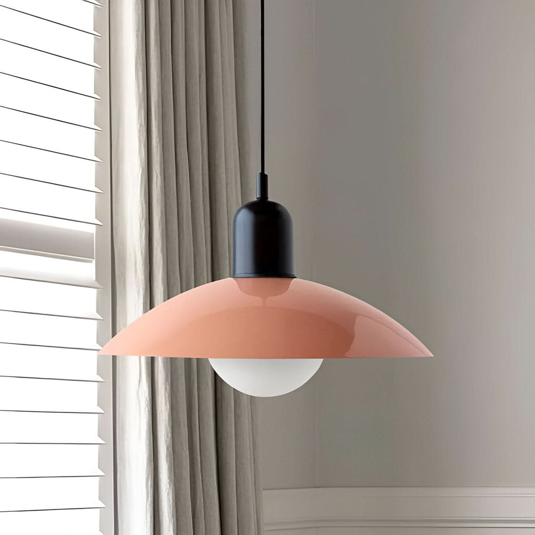 BowLift | Modern Macaron Bauhaus Pendant Light – Iron Shade