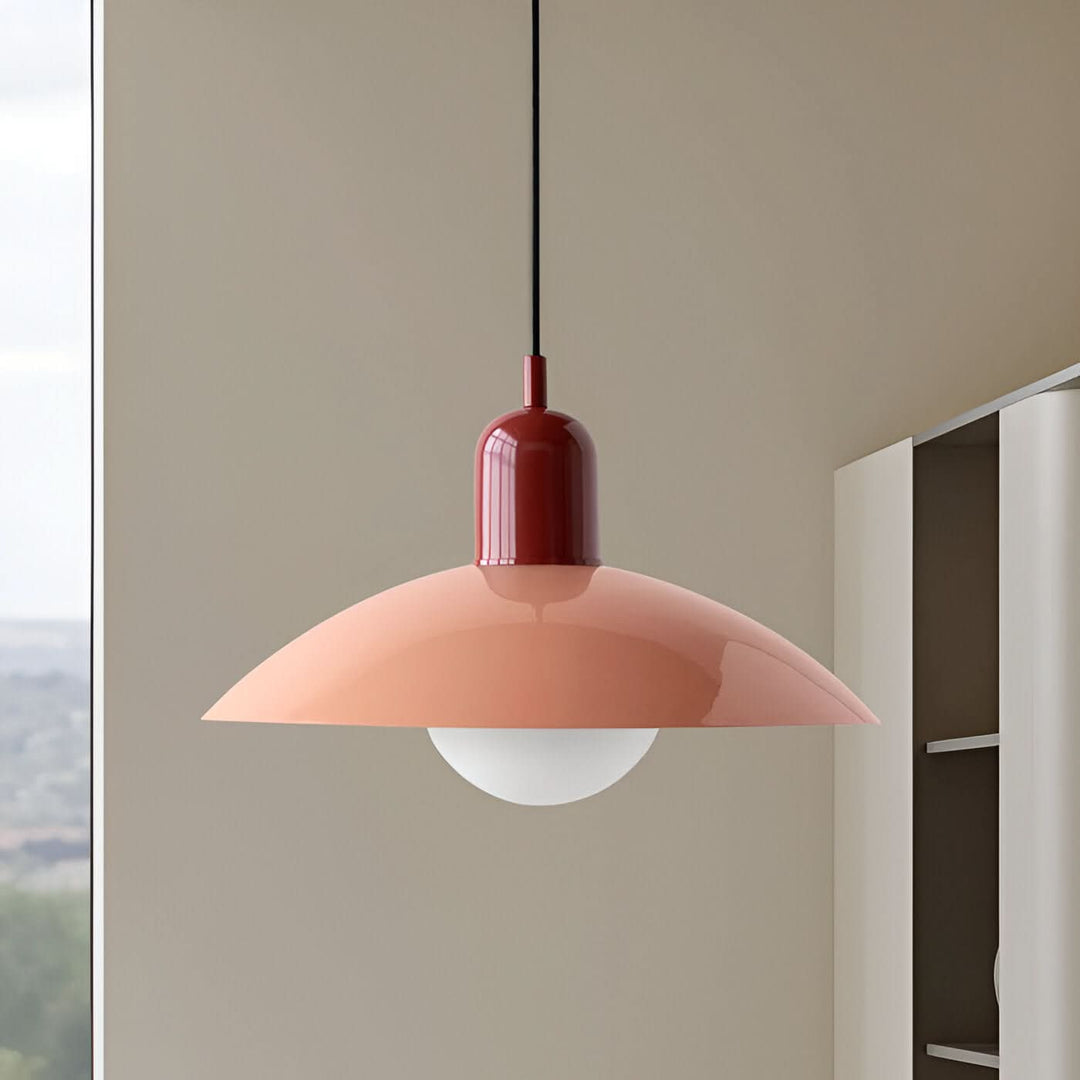 BowLift | Modern Macaron Bauhaus Pendant Light – Iron Shade