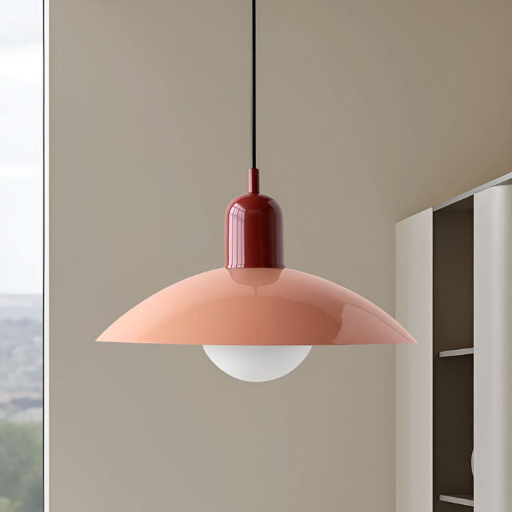 BowLift | Modern Macaron Bauhaus Pendant Light – Iron Shade