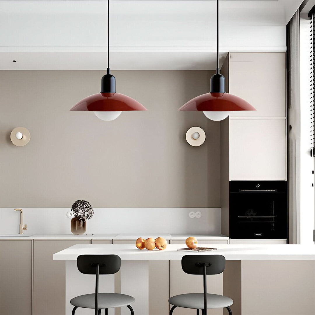 BowLift | Modern Macaron Bauhaus Pendant Light – Iron Shade