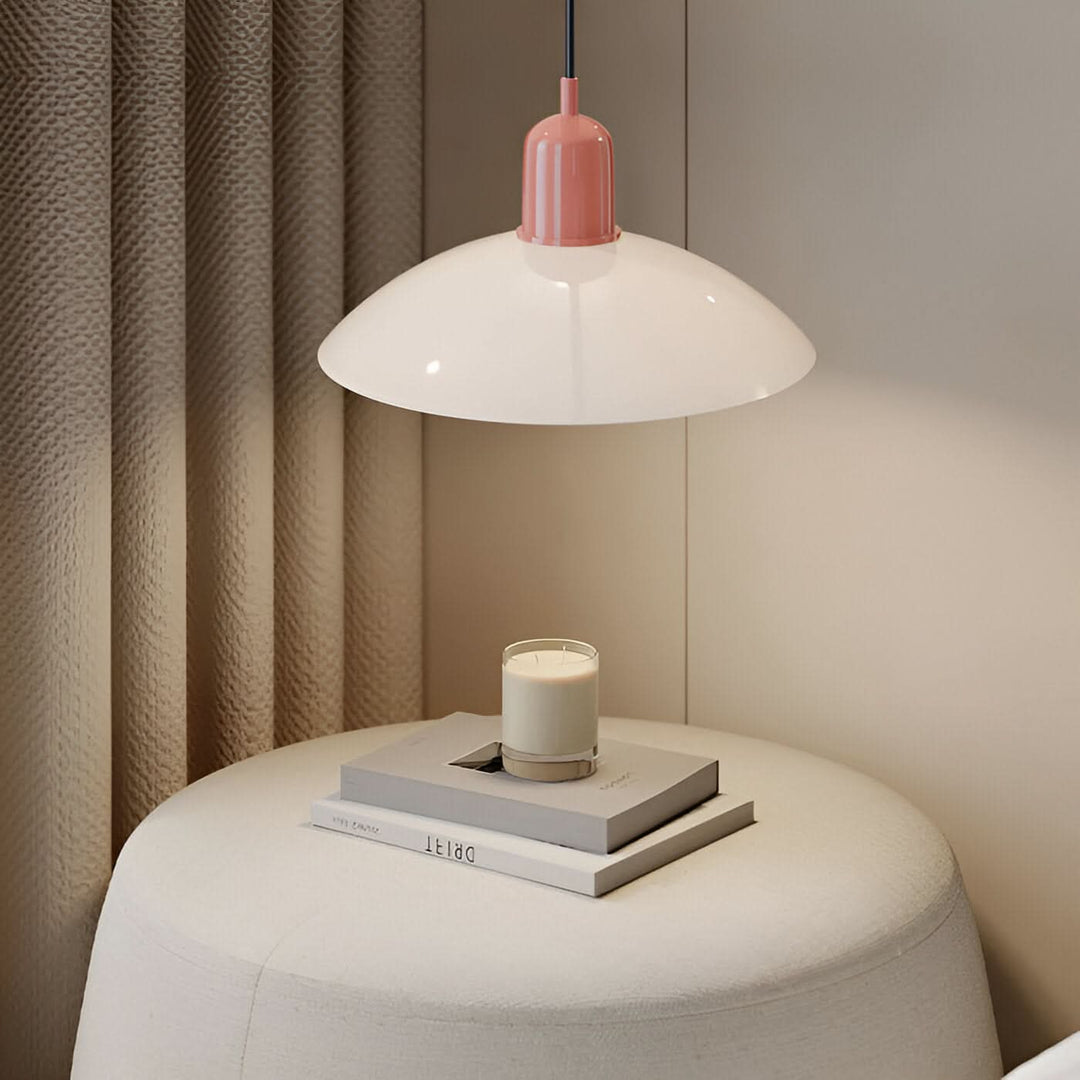 BowLift | Modern Macaron Bauhaus Pendant Light – Iron Shade