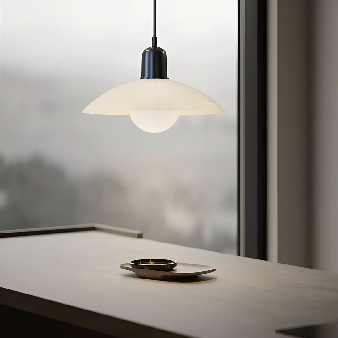 BowLift | Modern Macaron Bauhaus Pendant Light – Iron Shade