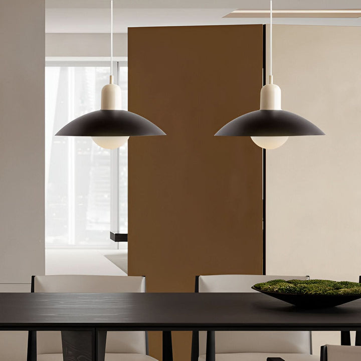 BowLift | Modern Macaron Bauhaus Pendant Light – Iron Shade