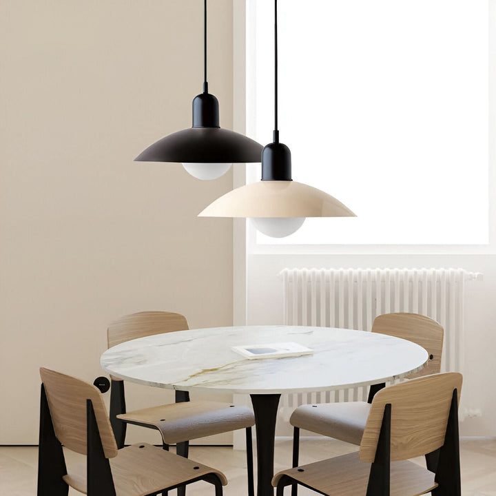 BowLift | Modern Macaron Bauhaus Pendant Light – Iron Shade