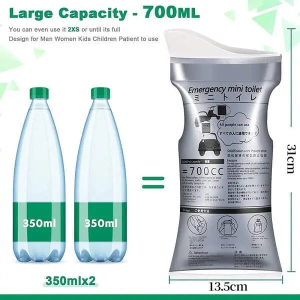 BowLift | Emergency travel bag for urine relief — Leak-proof & odor-proof