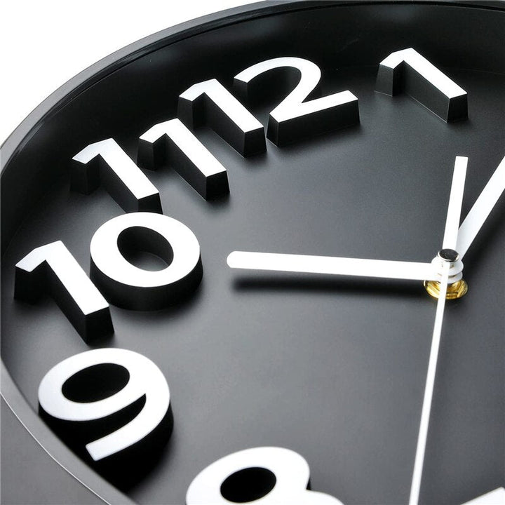 BowLift | NumClock | Modern Wall Clock Black 30 cm Plastic