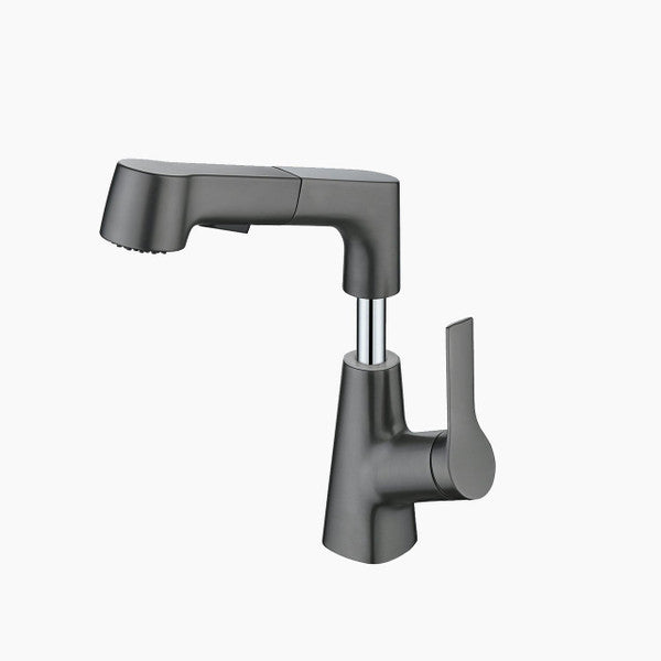 BowLift | Vanity faucet with swivel, pull-out hand shower