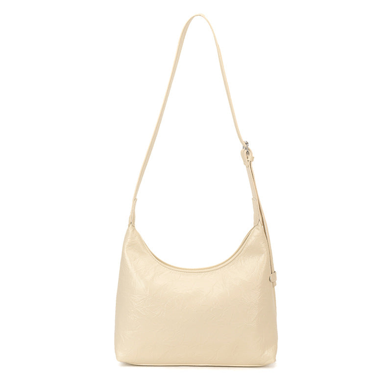 Soft Leather Minimalist Hobo Bag Bowlift