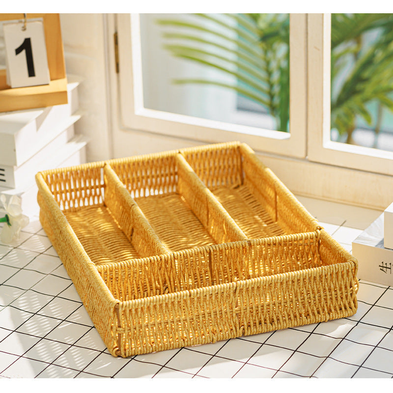 Home Storage Wicker Basket Bowlift