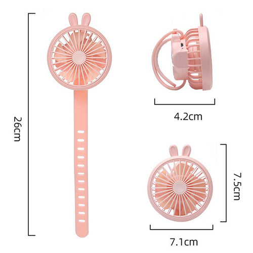 Women Portable Hand Fan in Cute Rabbit Design Bowlift