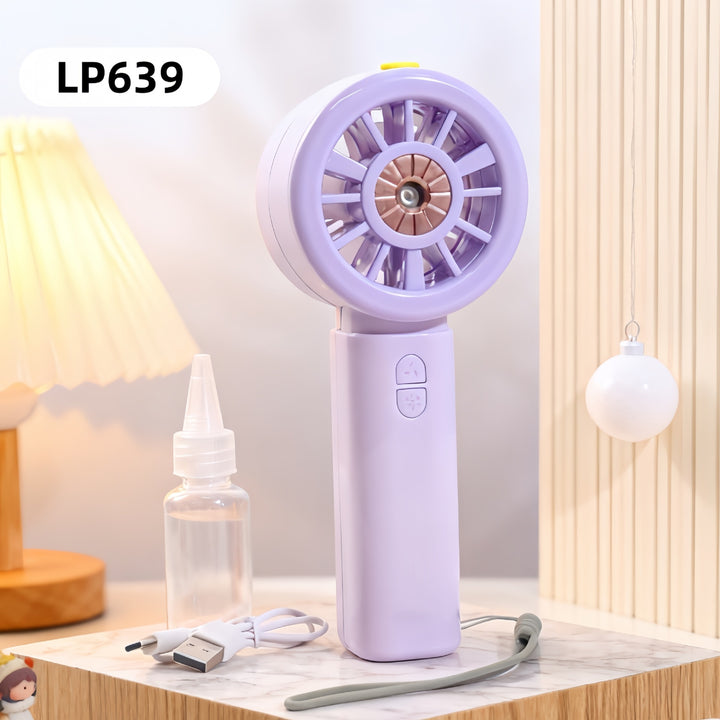 Portable handheld fan with USB charging function and spray function Bowlift